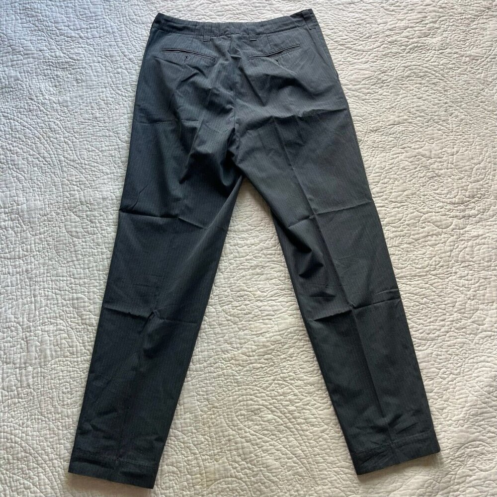 Dries Van Noten Dress Pants Mid Rise Straight Black Pinstripe Womens Size 48 - Picture 4 of 8